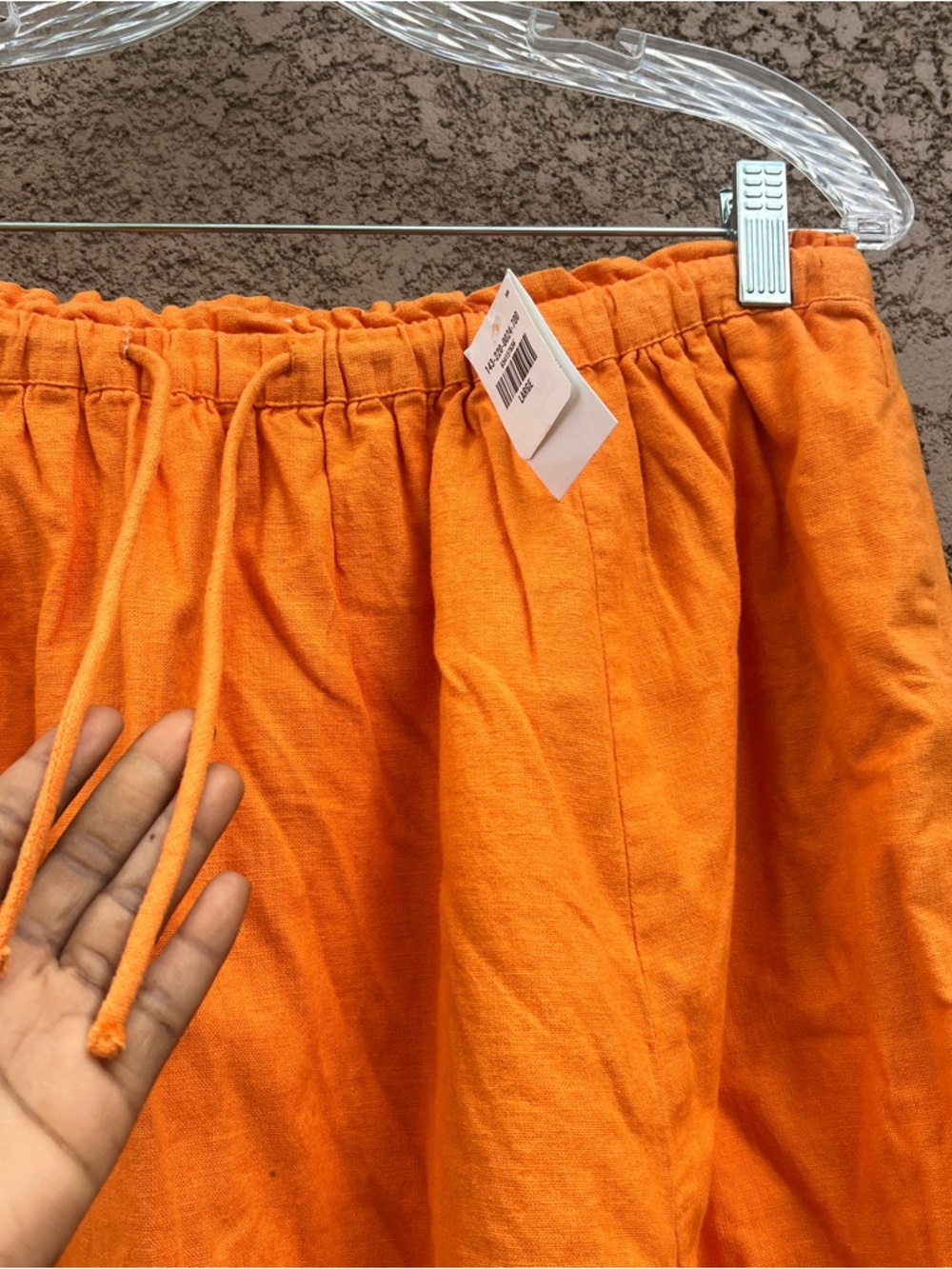 Abercrombie & Fitch Linen Skirt Large NWT Lightweight Summer Midi Elastic Waist - Picture 6 of 11